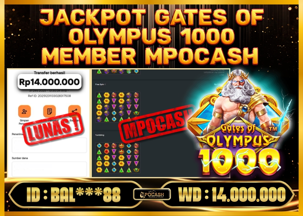MPOCASH JACKPOT GATES OF OLYMPUS 1000